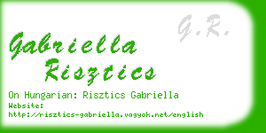 gabriella risztics business card